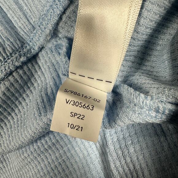 Athleta Wind Down Sleep Shorts Waffle Knit Light Blue Women's Size XS NWT - Picture 6 of 11